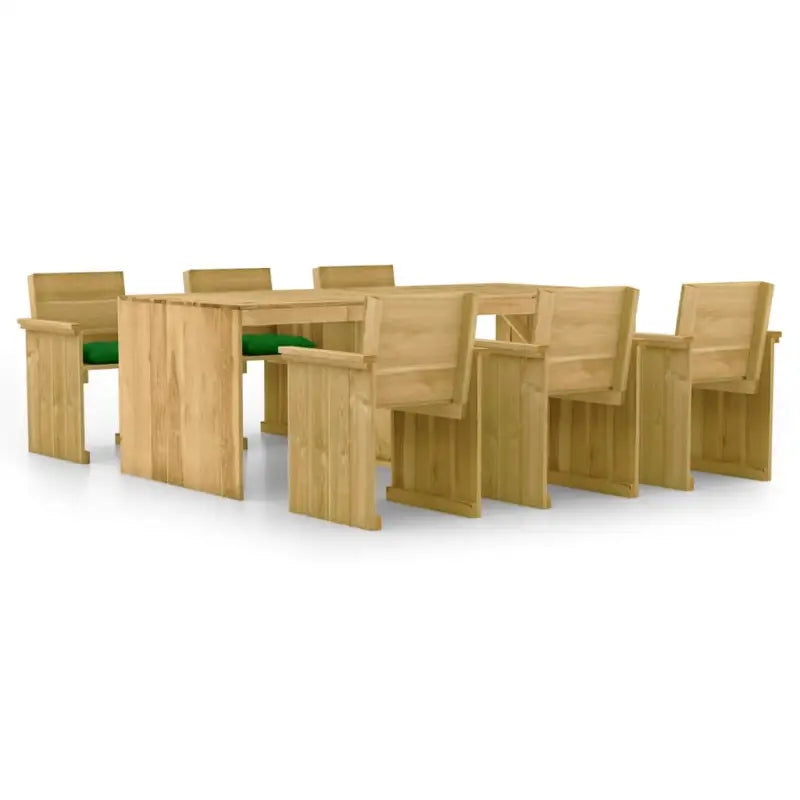 Tuinset met geïmpregneerd grenenhout voor een stijlvolle buitenruimte - Groen - Tuinsets