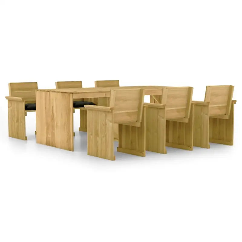 Tuinset met geïmpregneerd grenenhout voor een stijlvolle buitenruimte - Zwart - Tuinsets