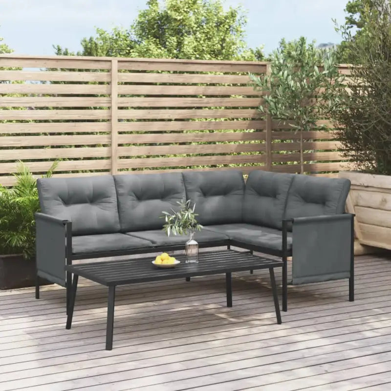 Tuinset met gelat ontwerp en stabiel frame voor moderne tuinstijl - Tafel - Tuinsets