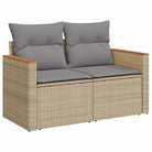 Tuinset met gemengd beige materiaal en gepoedercoat staal afmetingen - Tuinsets