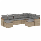 Tuinset met gemengd beige materiaal en gepoedercoat staal afmetingen - Tuinsets