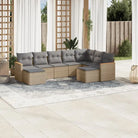 Tuinset met gemengd beige materiaal en gepoedercoat staal afmetingen - Tuinsets