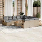 Tuinset met gemengd beige materiaal voor buitenplezier - Beige en grijs - Tuinsets
