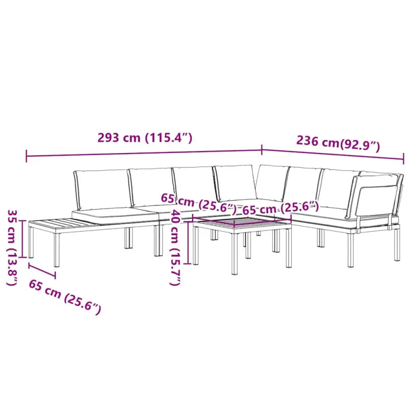 Tuinset met gepoedercoat aluminium en passende afmetingen voor jouw terras - Tuinsets