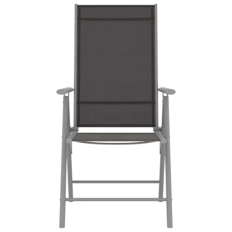 Tuinset met gepoedercoat aluminium frame voor terras en tuin - Zilver / 150 cm tafellengte - Tuinsets