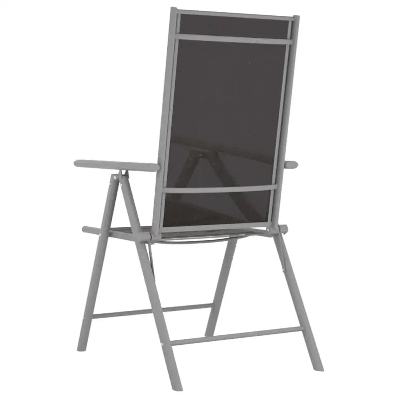 Tuinset met gepoedercoat aluminium frame voor terras en tuin - Zilver / 150 cm tafellengte - Tuinsets