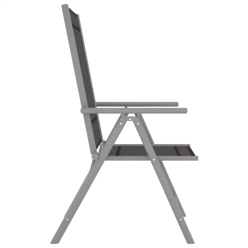 Tuinset met gepoedercoat aluminium frame voor terras en tuin - Zilver / 150 cm tafellengte - Tuinsets