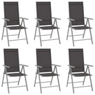 Tuinset met gepoedercoat aluminium frame voor terras en tuin - Zilver / 150 cm tafellengte - Tuinsets