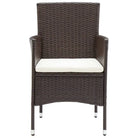 Tuinset met gepoedercoat staal en weerbestendig PE-rattan - Bruin - Tuinsets