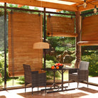 Tuinset met gepoedercoat staal en weerbestendig PE-rattan - Grijs - Tuinsets