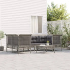 Tuinset met gepoedercoat staal in grijs materiaal voor comfortabele buitenruimte - Tuinsets