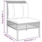 Tuinset met gepoedercoat staal in grijs materiaal voor comfortabele buitenruimte - Tuinsets
