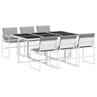 Tuinset met gepoedercoated staal en gehard glas voor buitengebruik - Tuinsets