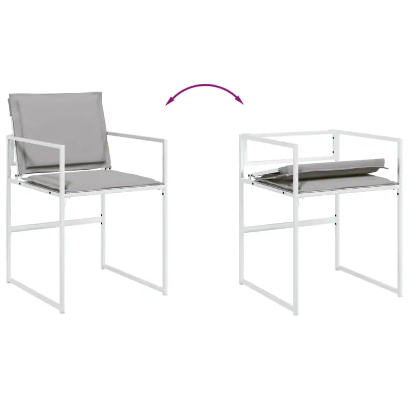 Tuinset met gepoedercoated staal en gehard glas voor buitengebruik - Tuinsets