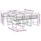 Tuinset met gepoedercoated staal en gehard glas voor buitengebruik - Tuinsets