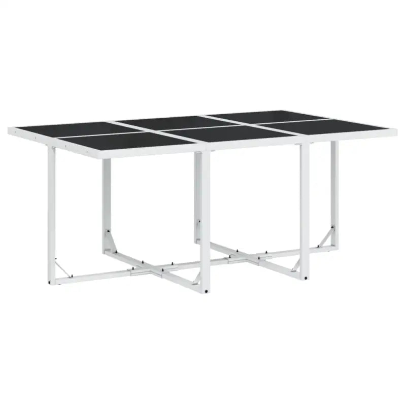 Tuinset met gepoedercoated staal en gehard glas voor buitengebruik - Tuinsets