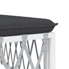 Tuinset met geweven stof en wit materiaal met gepoedercoat staal - Tuinsets