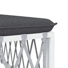Tuinset met geweven stof wit materiaal en gepoedercoat staal - Tuinsets
