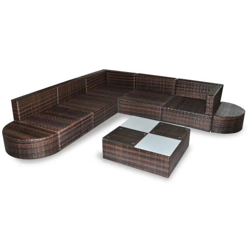 Tuinset met glazen tafelblad en halfronde kruk voor comfortabel buitenplezier - Tuinsets