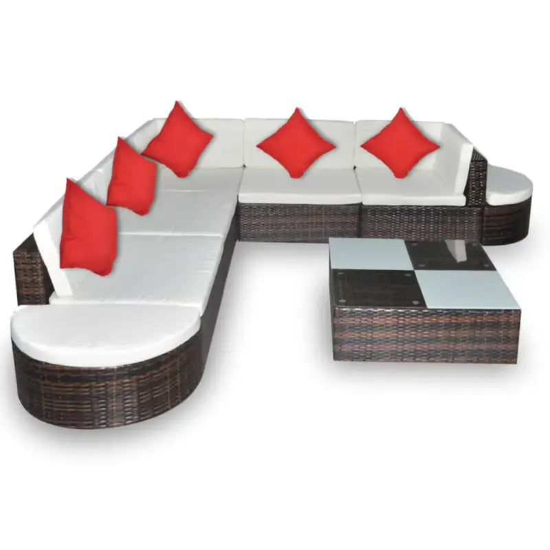 Tuinset met glazen tafelblad en halfronde kruk voor comfortabel buitenplezier - Tuinsets