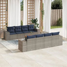 Tuinset met grijs materiaal en gepoedercoat staal afmetingen - Grijs - Tuinsets