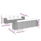 Tuinset met grijs materiaal en gepoedercoat staal afmetingen - Grijs - Tuinsets