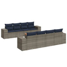 Tuinset met grijs materiaal en gepoedercoat staal afmetingen - Grijs - Tuinsets