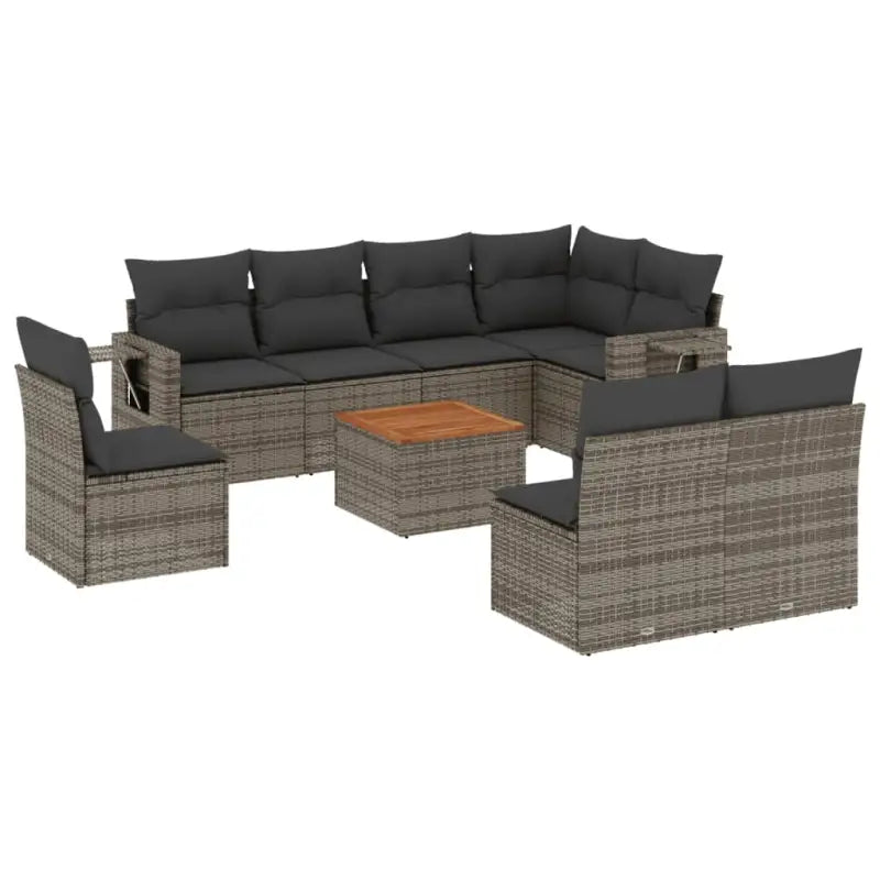 Tuinset met grijs materiaal en gepoedercoat staal afmetingen - Tuinsets