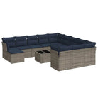 Tuinset met grijs materiaal en gepoedercoat staal afmetingen - Tuinsets