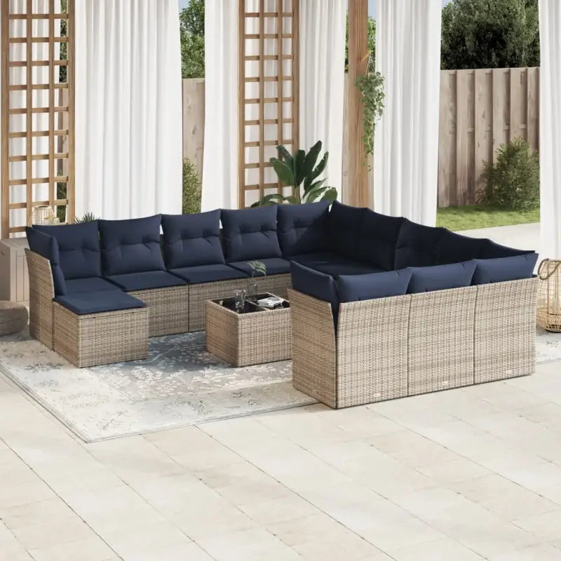 Tuinset met grijs materiaal en gepoedercoat staal afmetingen - Tuinsets