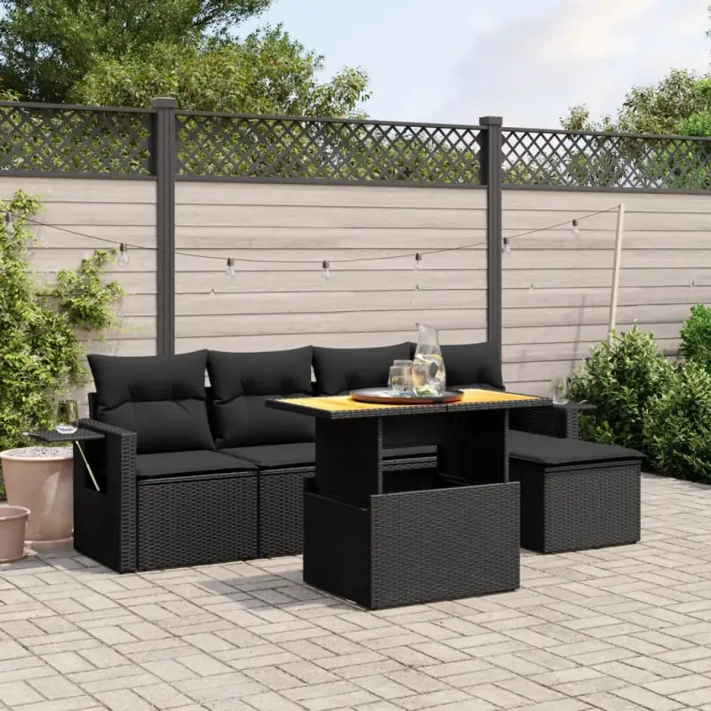 Tuinset met grijs materiaal en gepoedercoat staal afmetingen - Zwart / zonder opbergruimte - Tuinsets