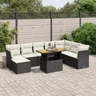 Tuinset met grijs materiaal en gepoedercoat staal Afmetingen - Zwart en crème / zonder opbergruimte - Tuinsets