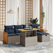 Tuinset met grijs materiaal en gepoedercoat staal voor buiten ontspanning - Tuinsets