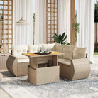 Tuinset met grijs materiaal en gepoedercoat staal voor buitengebruik - beige en crèmekleurig / 3x hoek + 2x midden