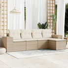 Tuinset met grijs materiaal en gepoedercoat staal voor buitengebruik - beige en crèmekleurig / Zonder tafel - Tuinsets