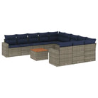 Tuinset met grijs materiaal en gepoedercoat staal voor comfortabel buitenplezier - Grijs - Tuinsets
