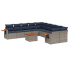 Tuinset met grijs materiaal en gepoedercoat staal voor comfortabele afmetingen zitting - Tuinsets