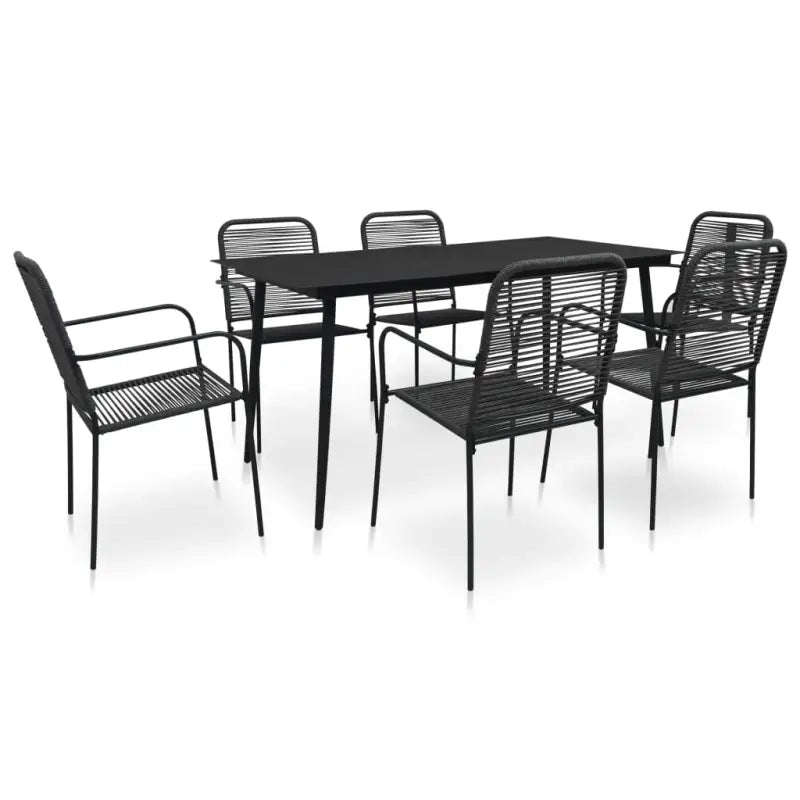 Tuinset met katoenen touw voor een elegante eethoek buiten - Tuinsets