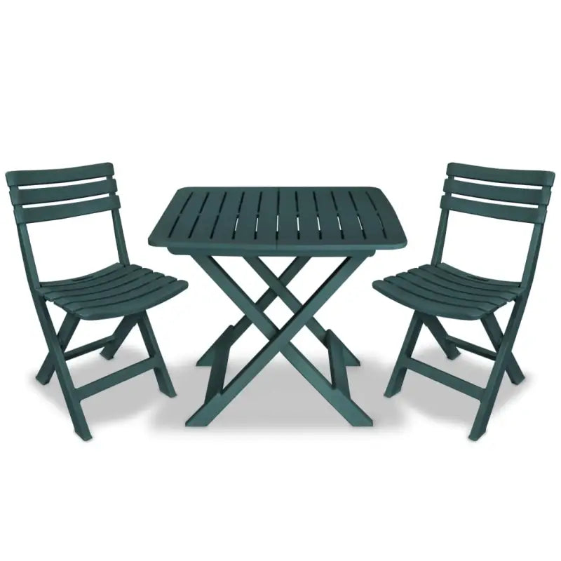 Tuinset met levering bevat duurzame kunststof bistroset voor balkon of terras - Groen - Tuinsets