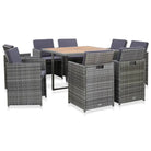 Tuinset met levering bevat stijlvolle rattan eethoek voor buitengebruik - Antraciet en bruin / Ja - Tuinsets