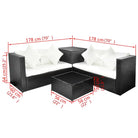Tuinset met levering bevat stijlvolle waterdichte rattan loungeset - Tuinsets