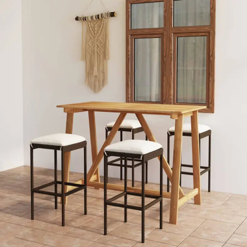 Tuinset met massief acaciahout en elegant ontwerp - Tuinsets