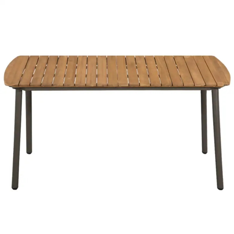 Tuinset met massief acaciahout en gepoedercoat staal afmetingen - Tuinsets