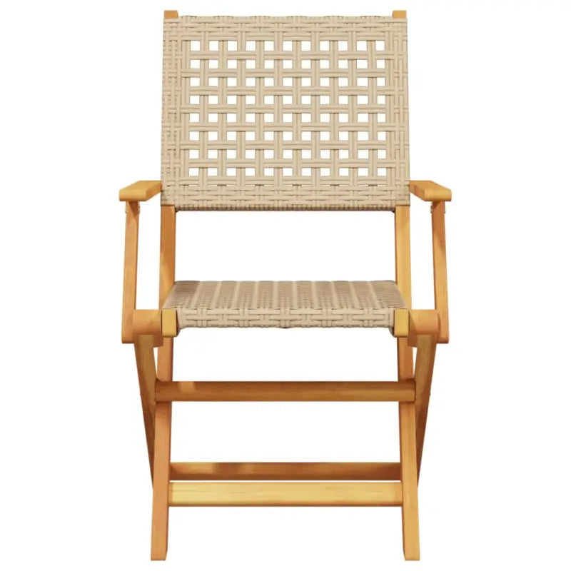 Tuinset met massief acaciahout en poly rattan voor buitenplezier - Tuinsets