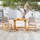 Tuinset met massief acaciahout en poly rattan voor buitenplezier - 88 cm tafellengte - Tuinsets