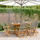 Tuinset met massief acaciahout en poly rattan voor buitenplezier - Grijs - Tuinsets