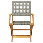 Tuinset met massief acaciahout en poly rattan voor gezellige buitenruimte - Tuinsets
