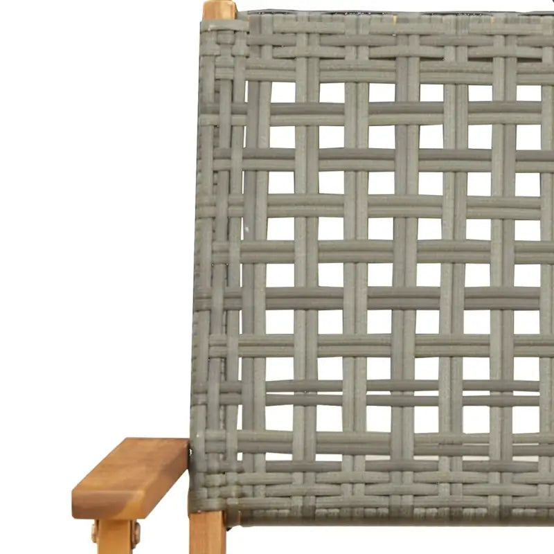 Tuinset met massief acaciahout en poly rattan voor gezellige buitenruimte - Tuinsets