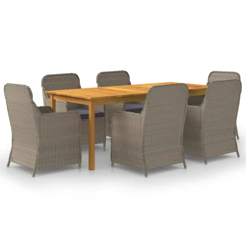 Tuinset met massief acaciahout tafel voor een stijlvolle buitenruimte - Bruin - Tuinsets
