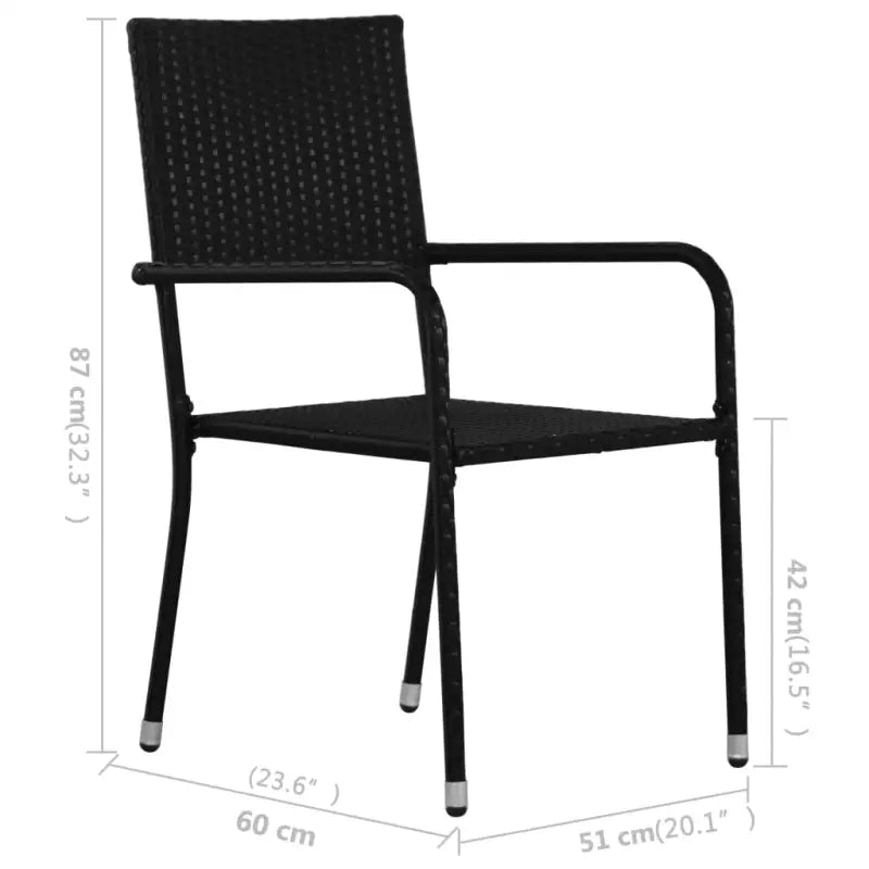 Tuinset met massief acaciahout voor een stijlvolle buitenruimte - Zwart - Tuinsets